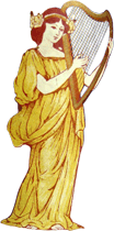 Woman on a Clarion cylinder box